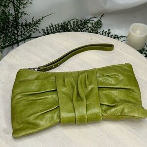 HOBO Green Wristlet Clutch bag wallet